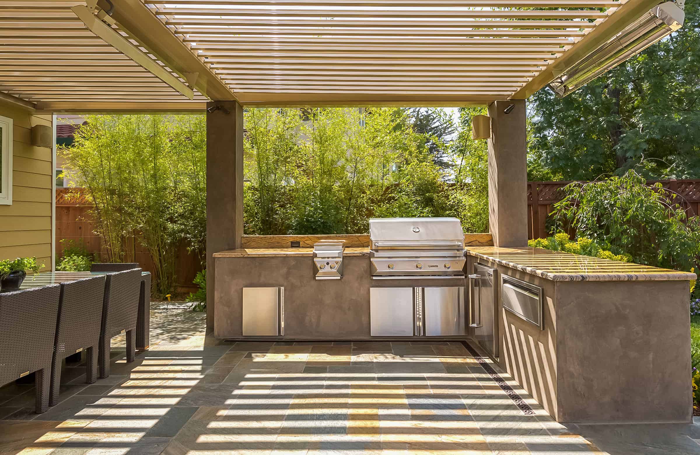 Pergolas by Julie - Pergola over a custom outdoor kitchen